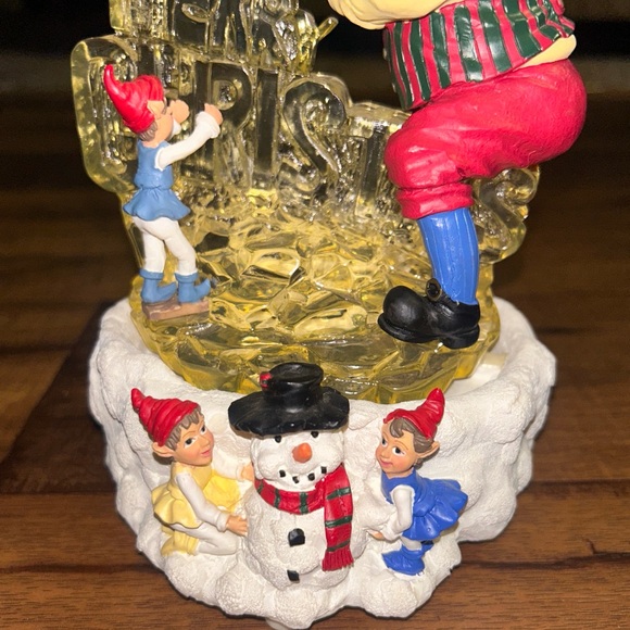 ABC ~Vintage Santa Claus Musical (8 Songs) Lighted Merry Christmas Ice Carving - Picture 6 of 15
